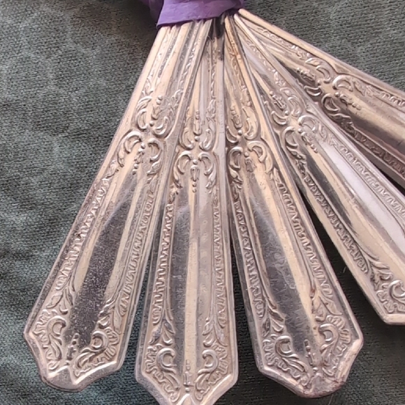 Elegant Sterling Silver Plated Lemonade Or Iced Tea Spoon Set - Picture 4 of 5